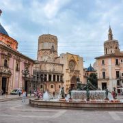 Plaza de la Virgen in Valencia historic city centre