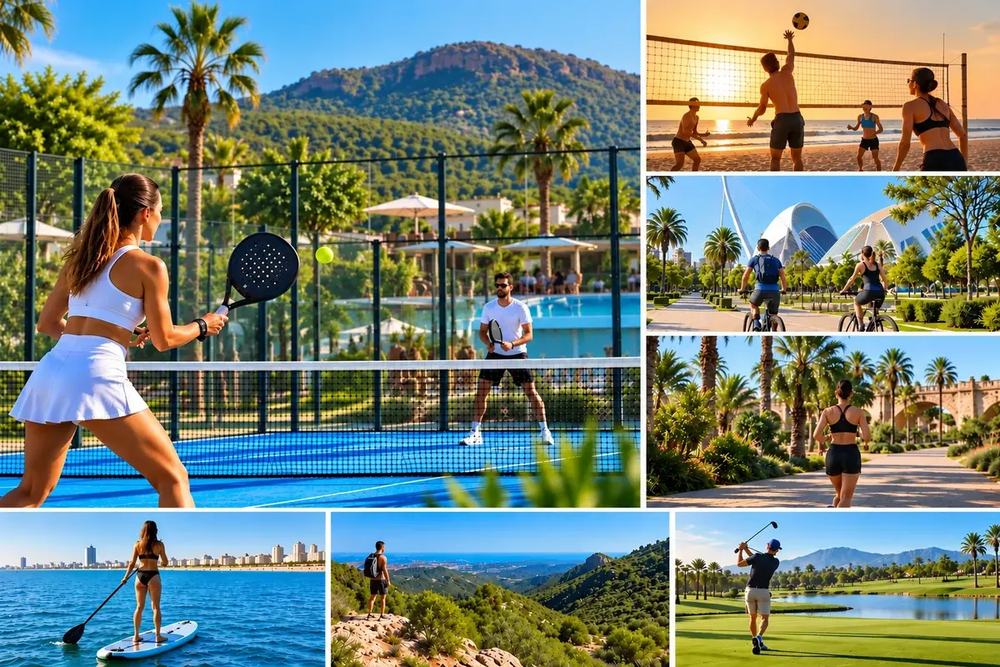 Best sports and active experiences in Valencia including padel, beach volleyball, cycling and water sports