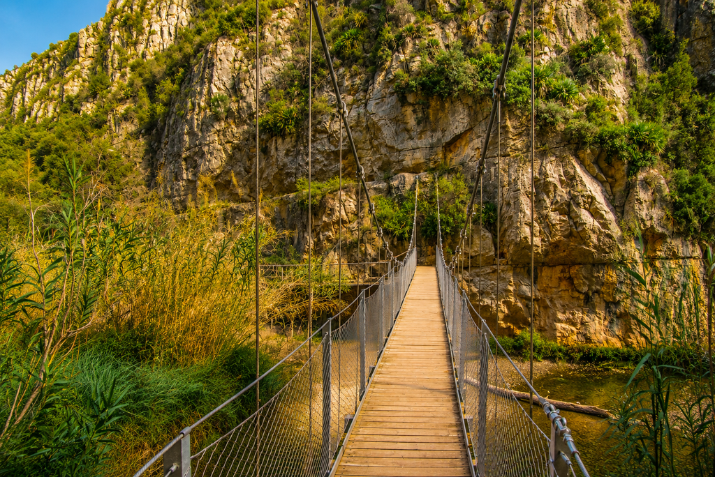 Chulilla, hanging bridges, Valencia.