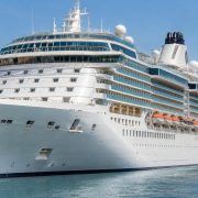 Cruise ship in Valencia port for a short visit to the city